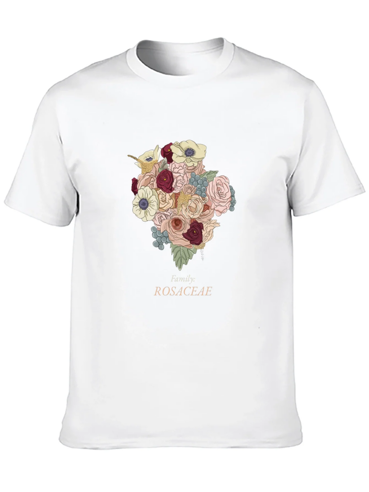 Rosaceae Family Floral T-Shirt - Botanical Design product image 9