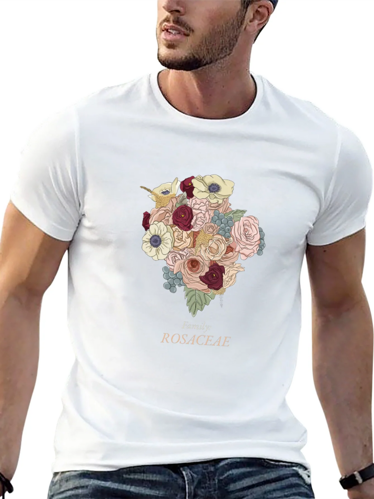 Rosaceae Family Floral T-Shirt - Botanical Design product image 12