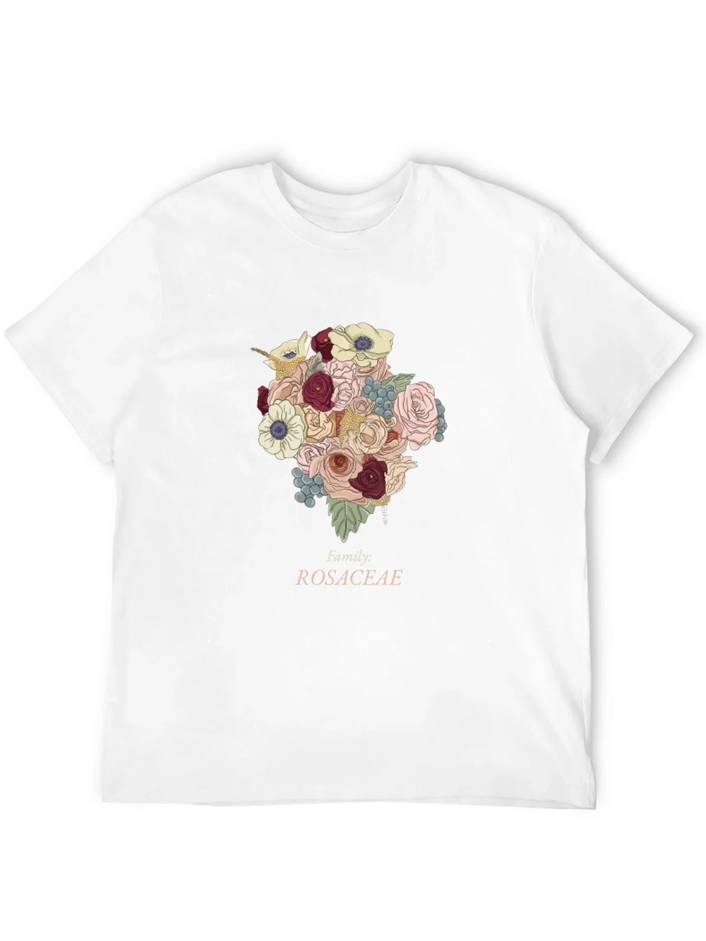 Rosaceae Family Floral T-Shirt - Botanical Design product image 11