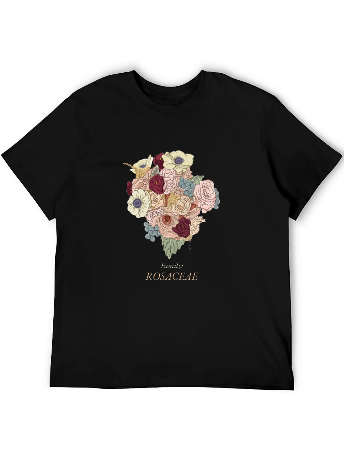 Rosaceae Family Floral T-Shirt - Botanical Design product image 5