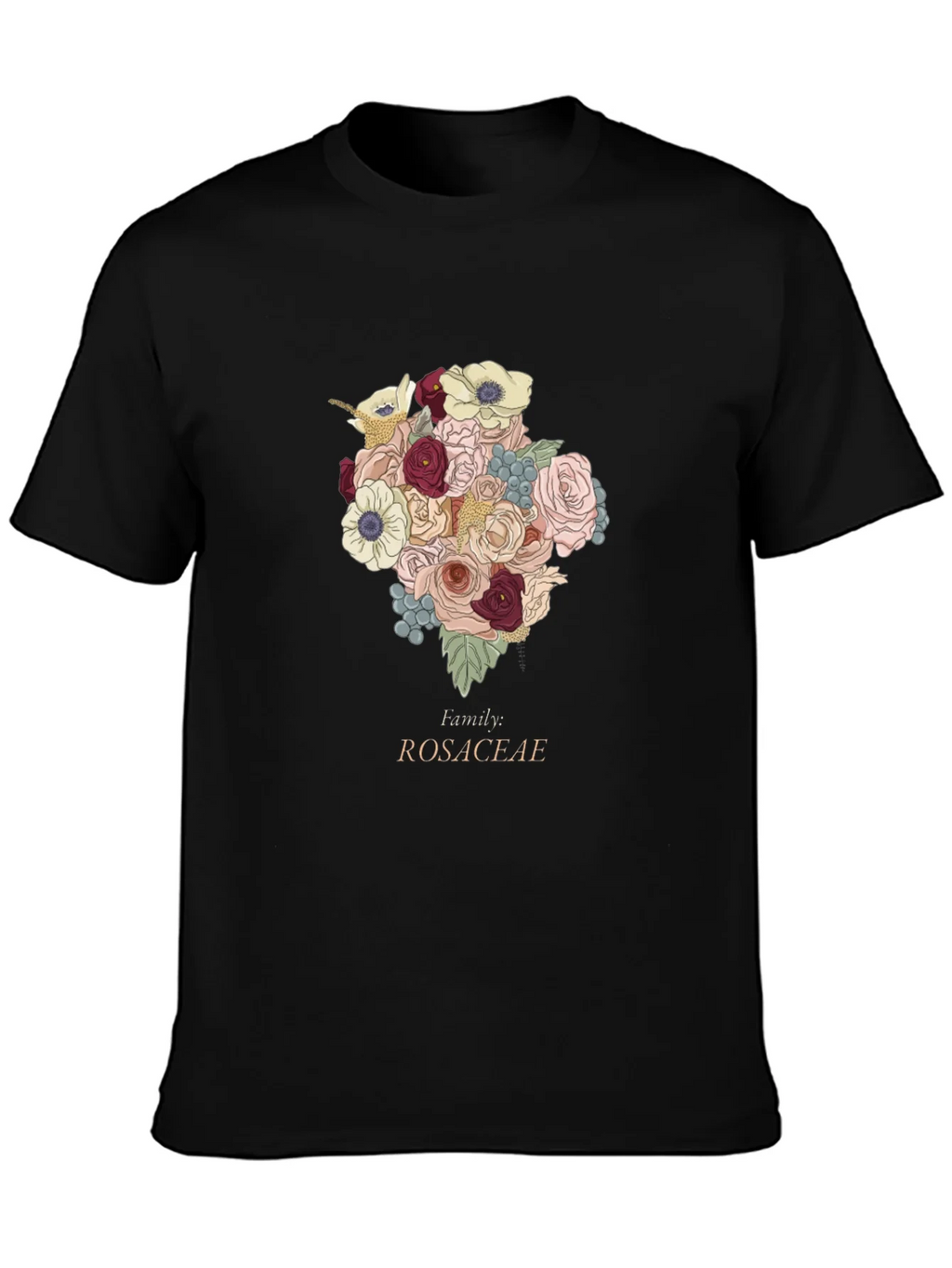 Rosaceae Family Floral T-Shirt - Botanical Design product image 3