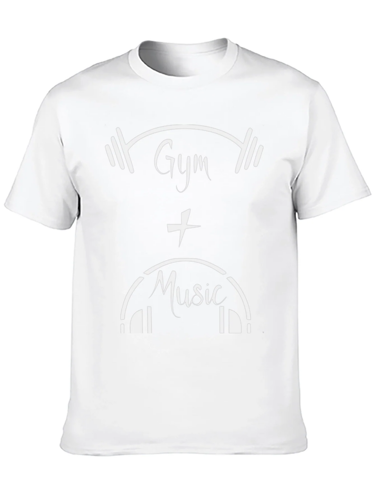 Gym and Music Graphic Tee - Black Cotton T-Shirt product image 9