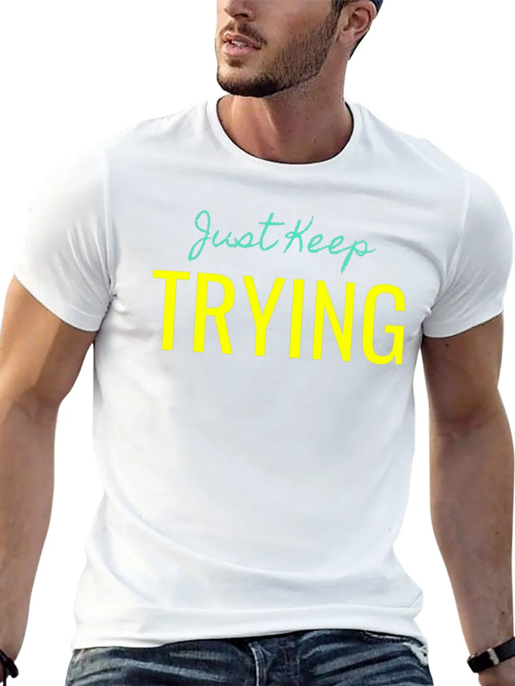 Just Keep Trying Graphic Tee - Motivational Shirt product image 12