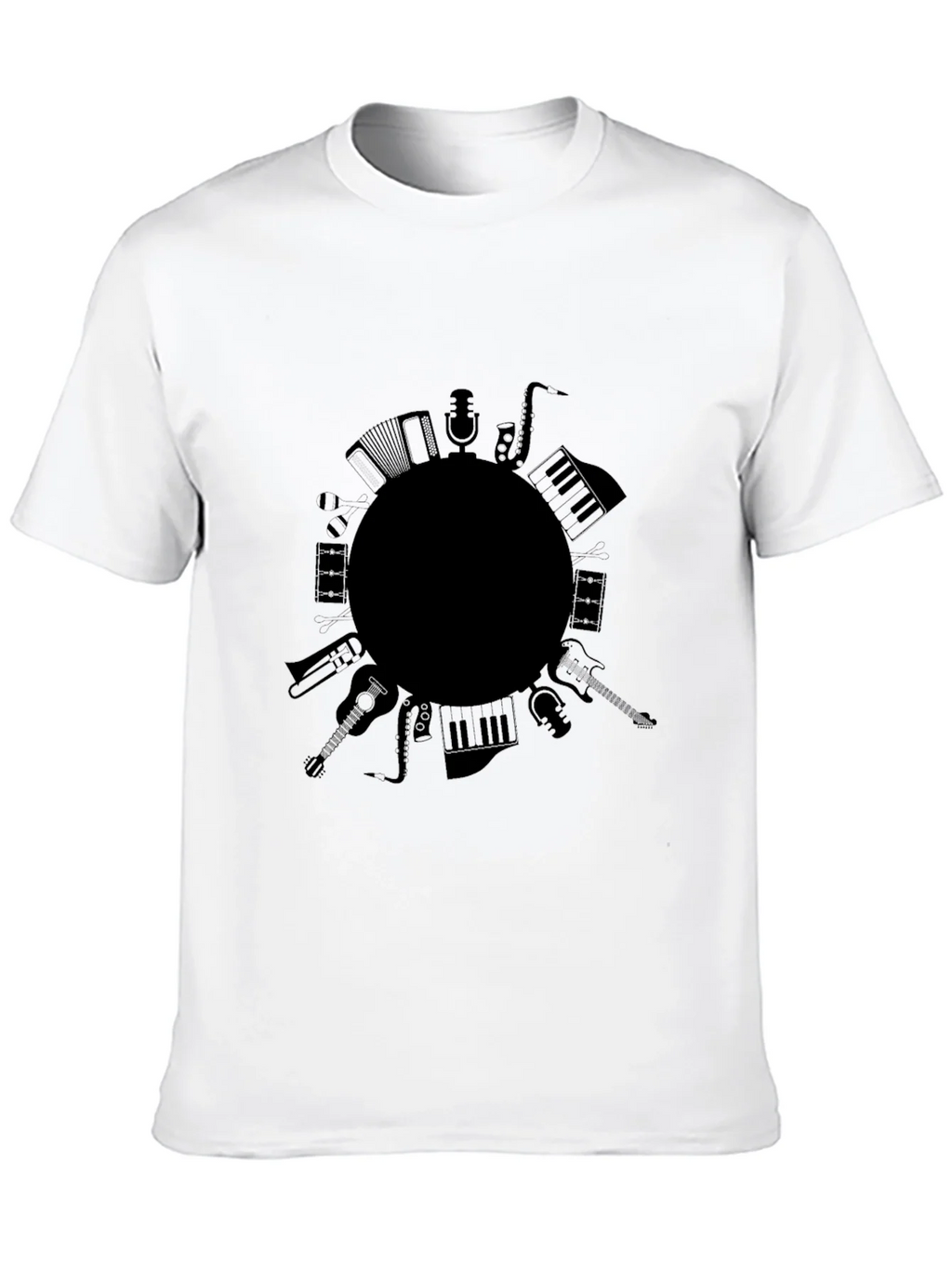 Musical Instrument Circle Graphic Tee - Black product image 8