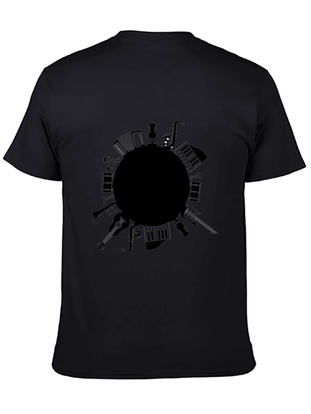 Musical Instrument Circle Graphic Tee - Black product image 4