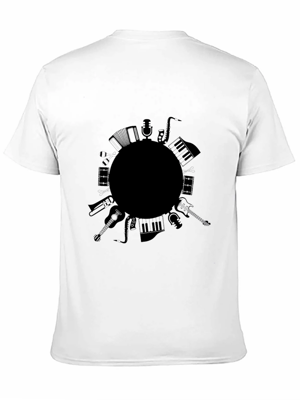 Musical Instrument Circle Graphic Tee - Black product image 9