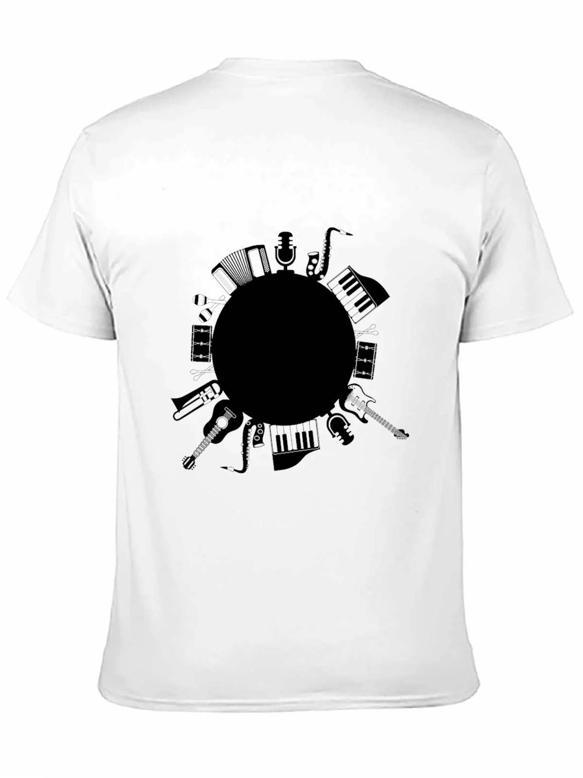 Musical Instrument Circle Graphic Tee - Black product image 9