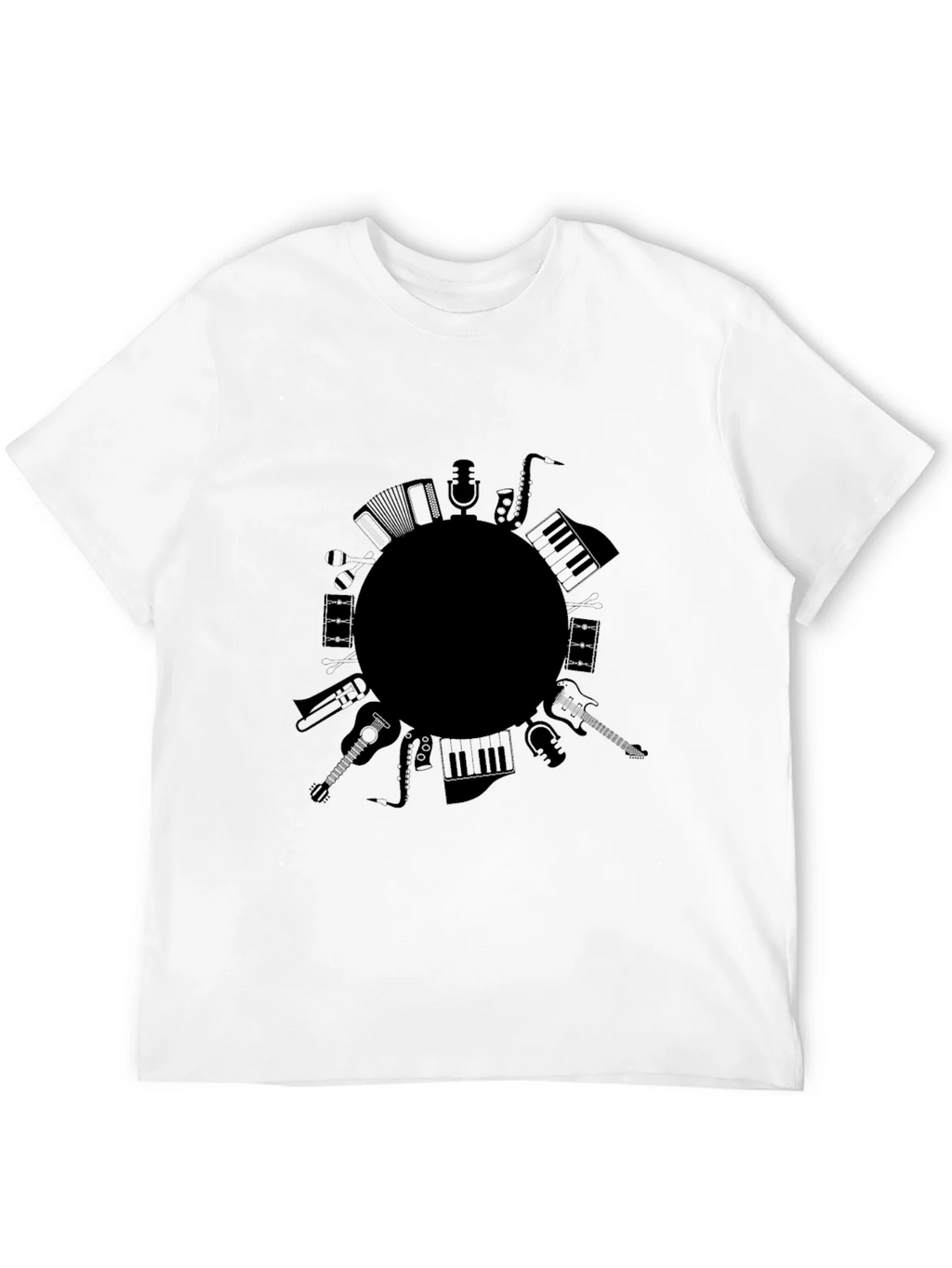 Musical Instrument Circle Graphic Tee - Black product image 10