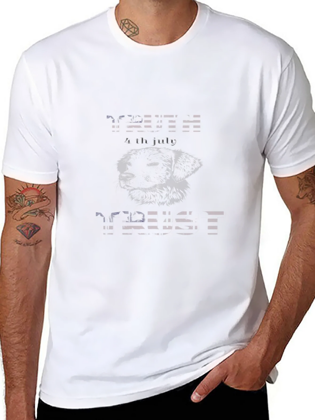 Patriotic 4th of July Mens Black T-Shirt product image 7