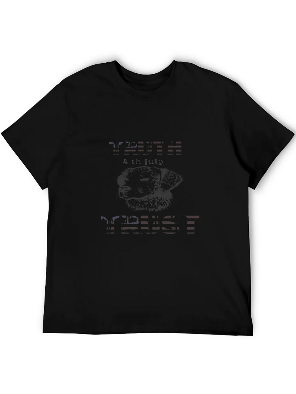 Patriotic 4th of July Mens Black T-Shirt product image 5