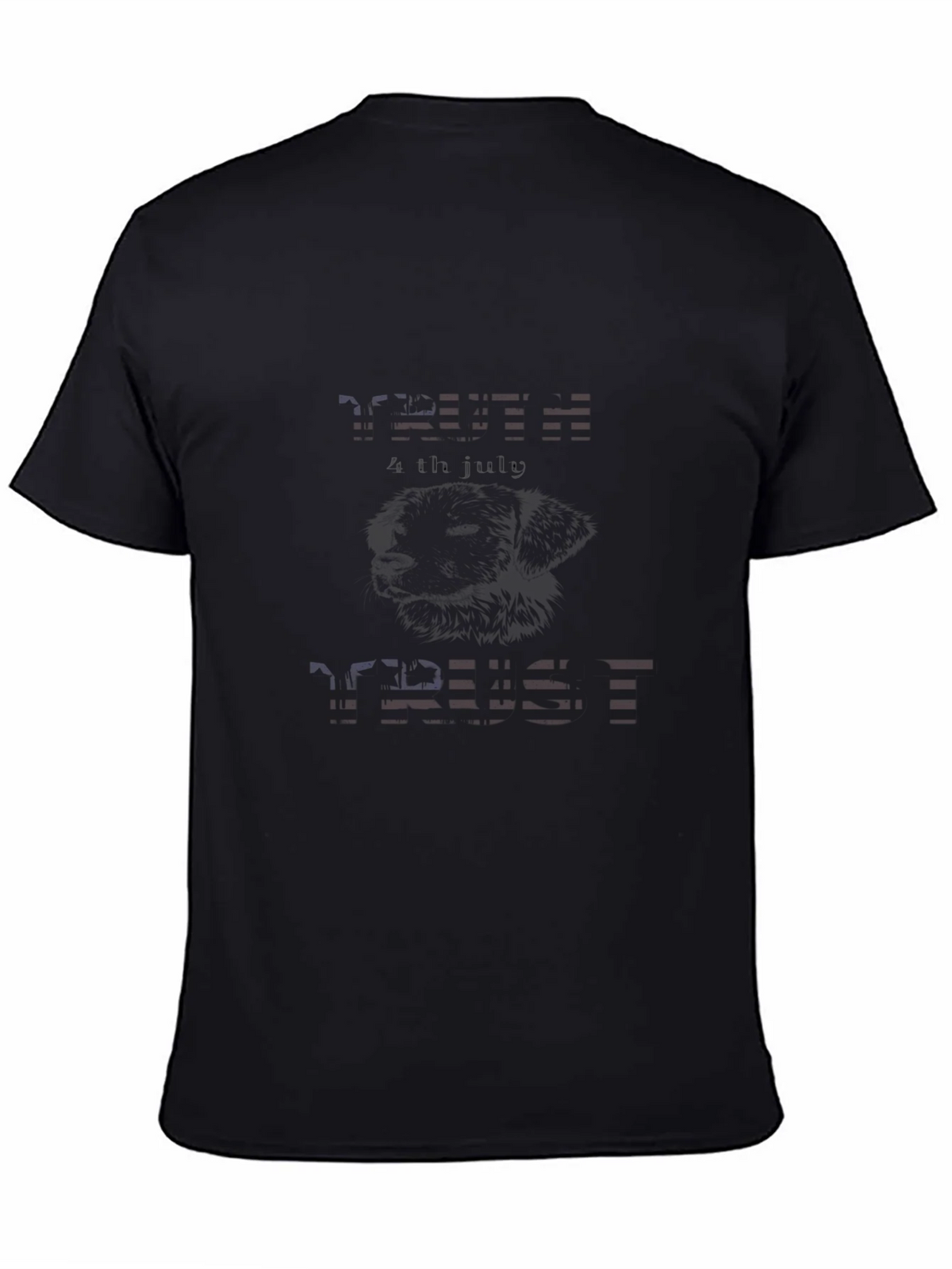 Patriotic 4th of July Mens Black T-Shirt product image 4