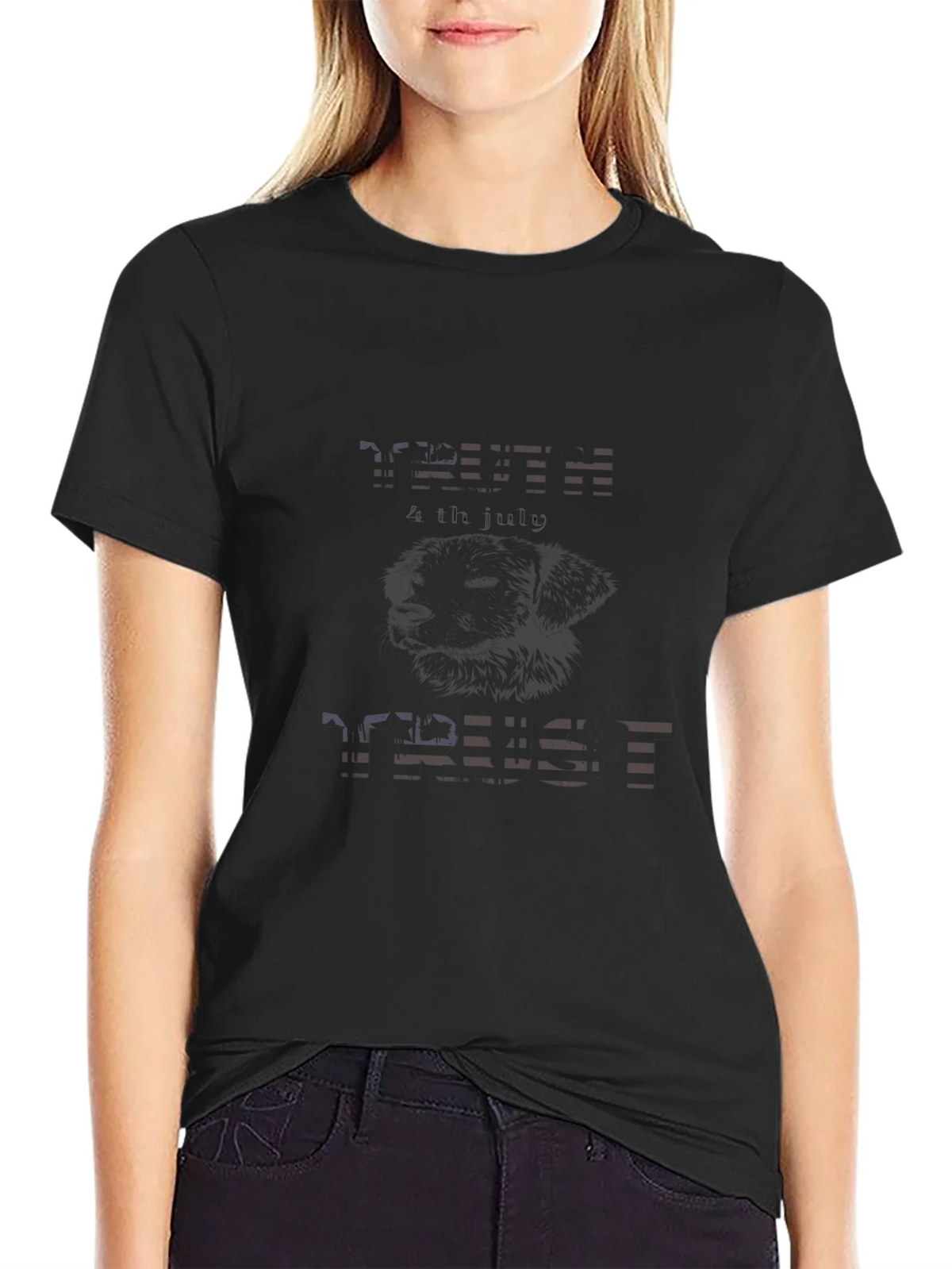 Patriotic 4th of July Mens Black T-Shirt product image 2