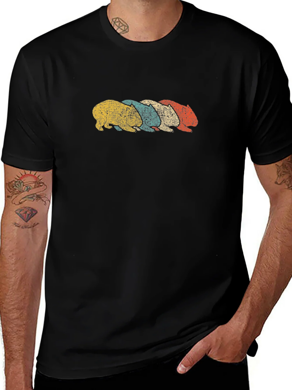 Retro Wombat T-Shirt - Vintage Style Animal Tee product image 1