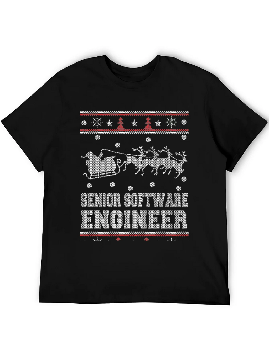 Senior Software Engineer Ugly Christmas Sweater T-Shirt product image 5
