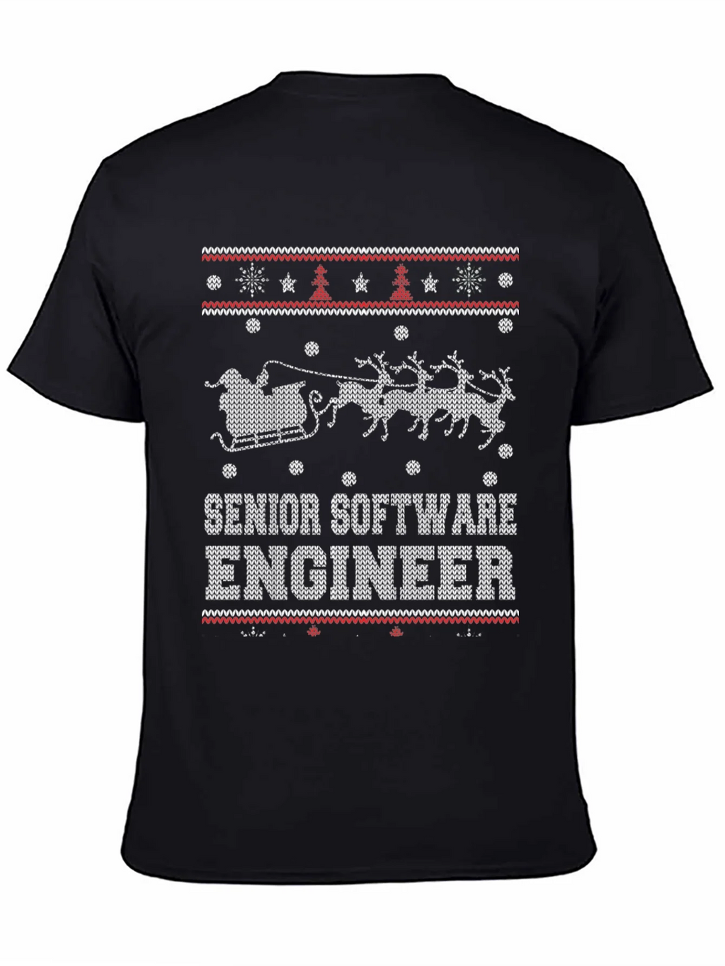 Senior Software Engineer Ugly Christmas Sweater T-Shirt product image 4