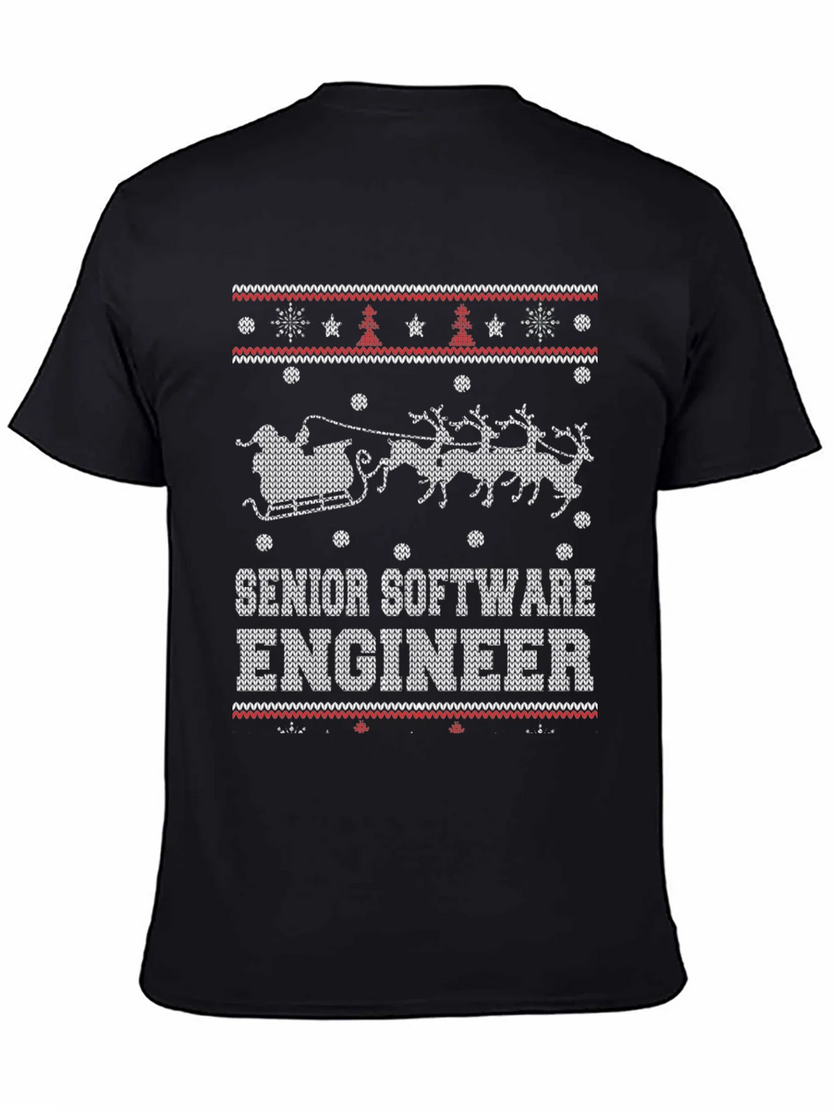 Senior Software Engineer Ugly Christmas Sweater T-Shirt product image 4