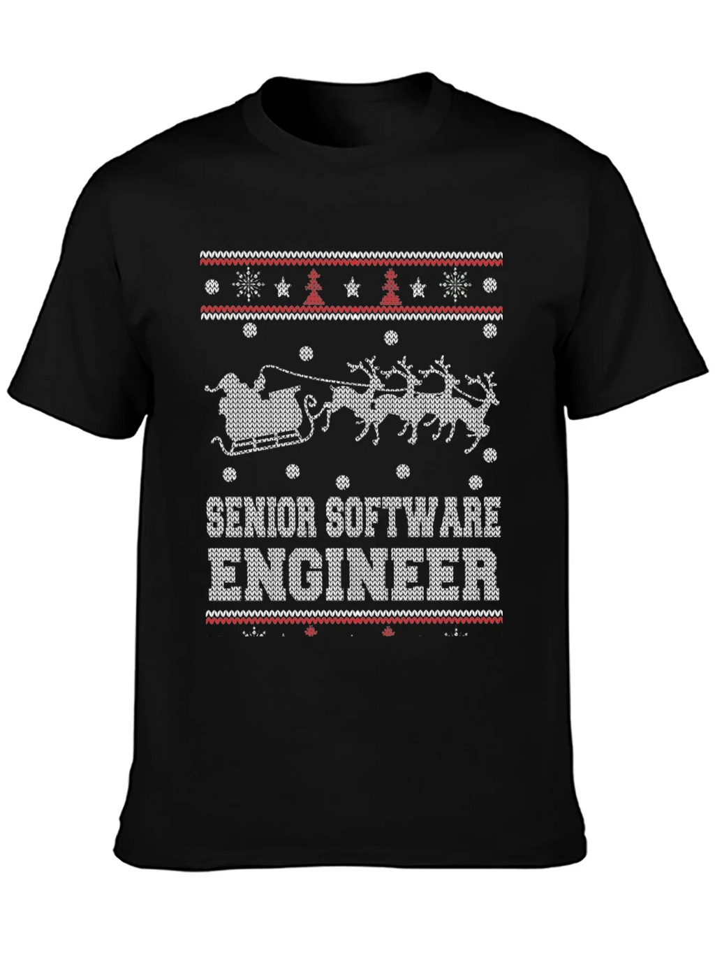 Senior Software Engineer Ugly Christmas Sweater T-Shirt product image 3