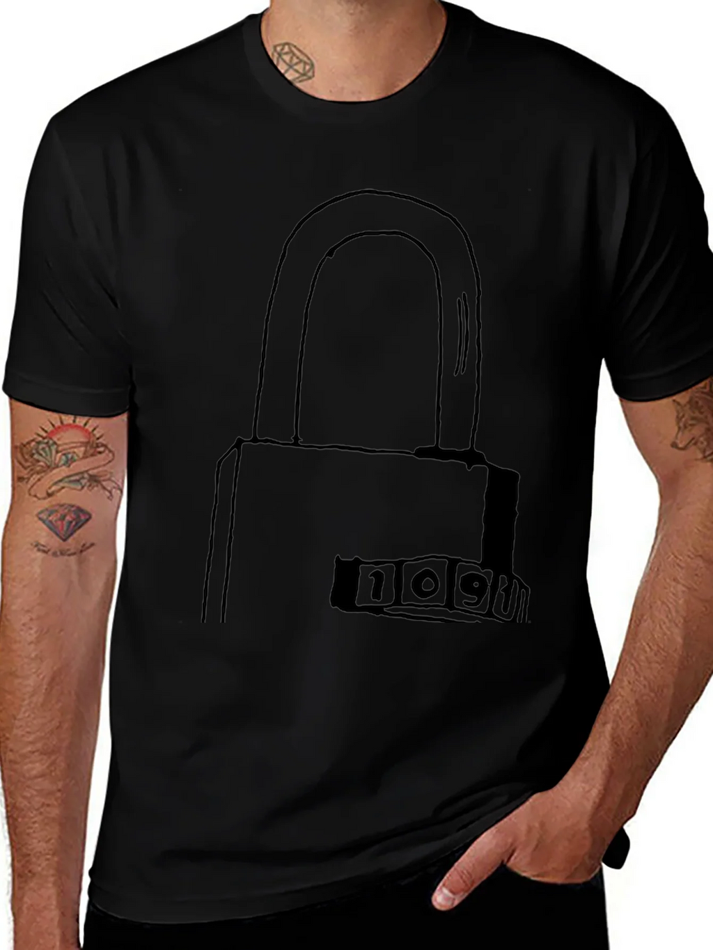Secret Code Lock Graphic T-Shirt product image 1