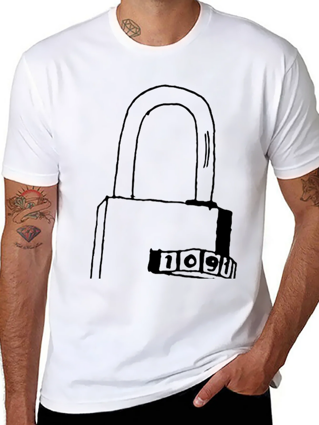 Secret Code Lock Graphic T-Shirt product image 7
