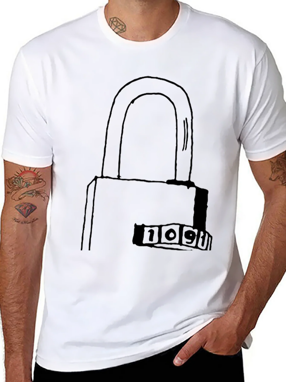 Secret Code Lock Graphic T-Shirt product image 7