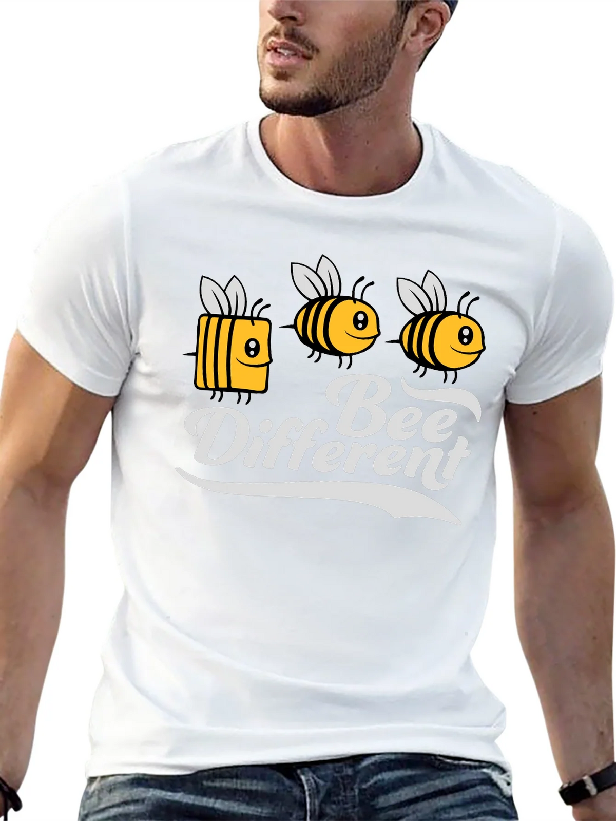 Bee Different Graphic Tee - Black T-Shirt product image 12