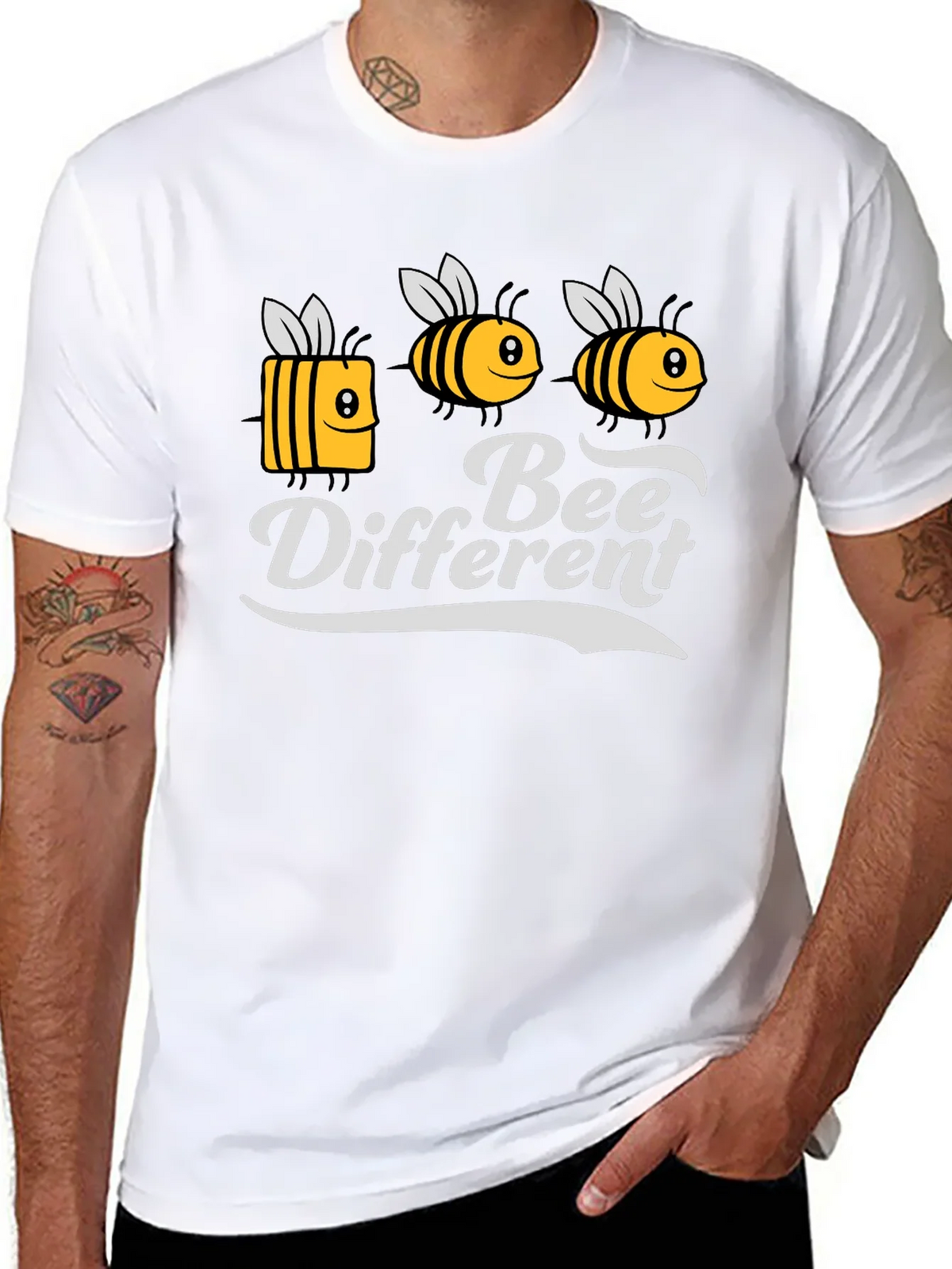 Bee Different Graphic Tee - Black T-Shirt product image 7