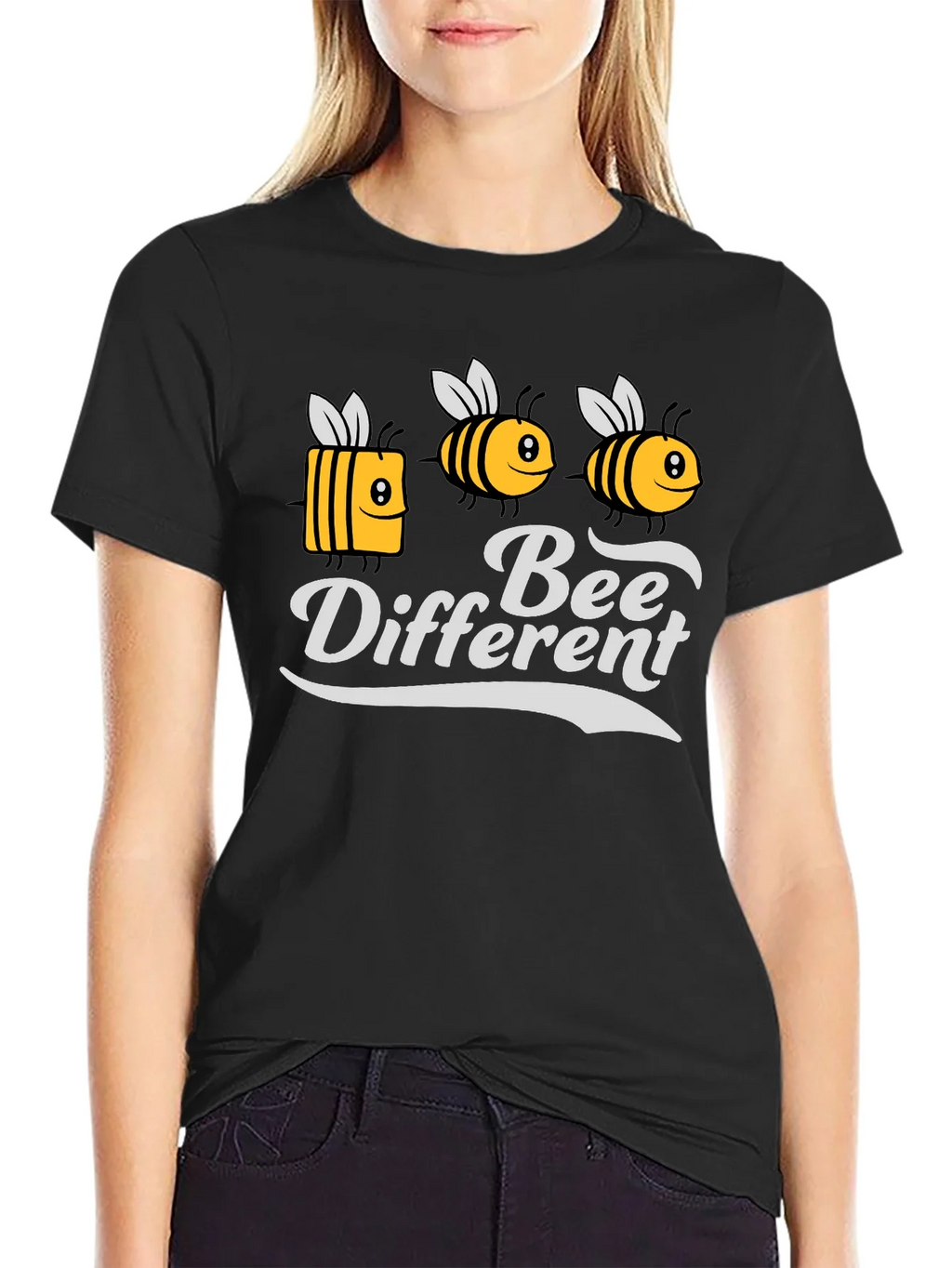 Bee Different Graphic Tee - Black T-Shirt product image 2