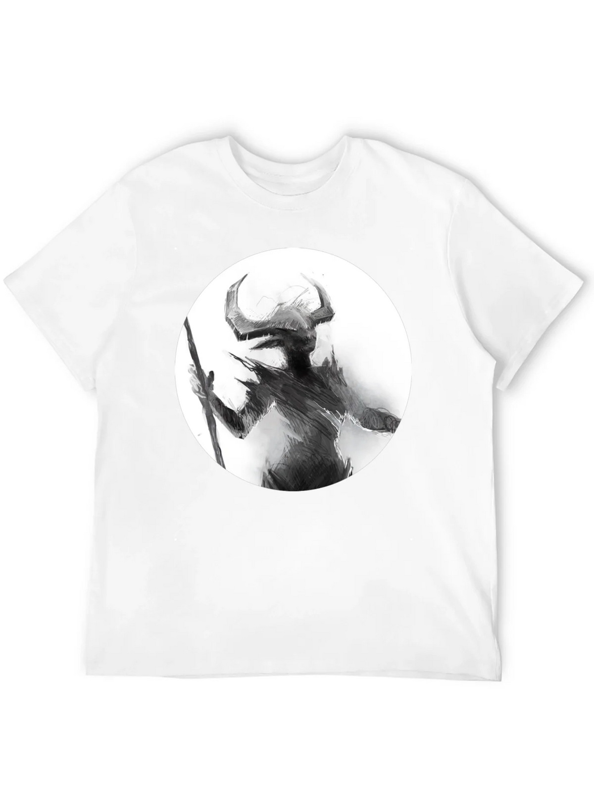 Horned Silhouette Graphic Tee - Stylish Black Shirt product image 11