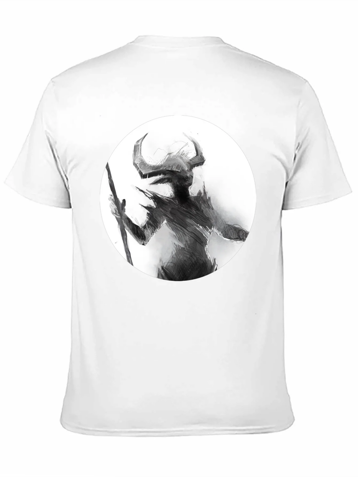 Horned Silhouette Graphic Tee - Stylish Black Shirt product image 10