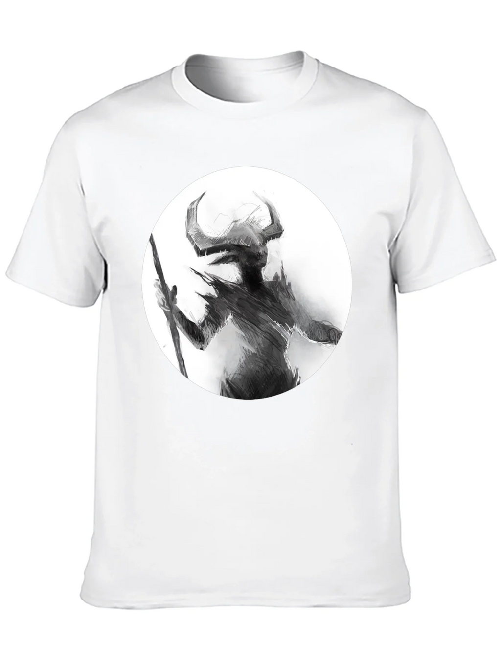 Horned Silhouette Graphic Tee - Stylish Black Shirt product image 9