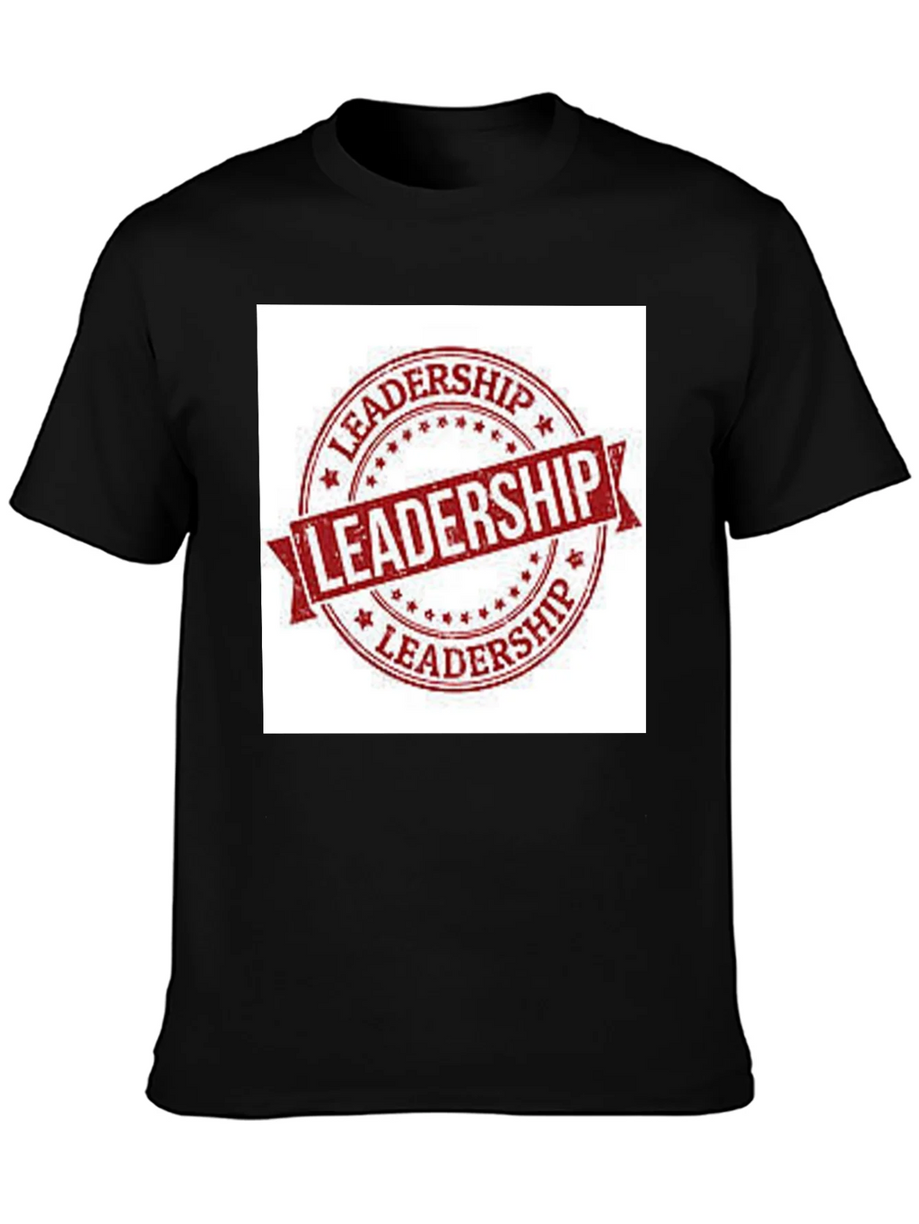 Leadership Stamp Graphic Tee - Black Cotton T-Shirt product image 3