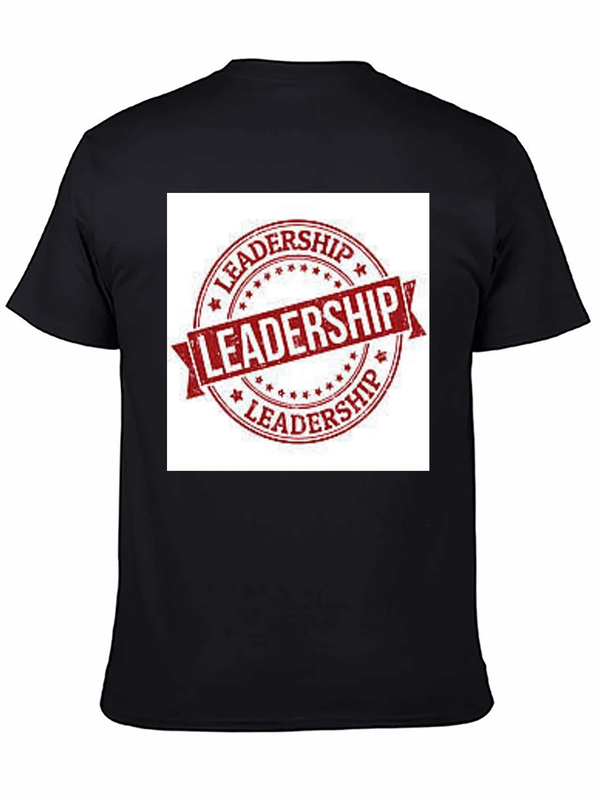 Leadership Stamp Graphic Tee - Black Cotton T-Shirt product image 4