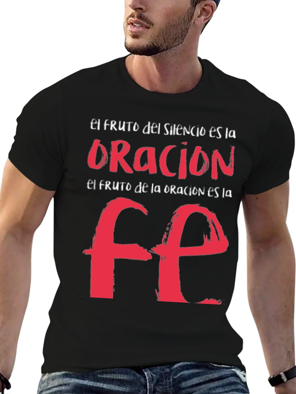 Faith Graphic T-Shirt - Spanish Religious Tee product image 6