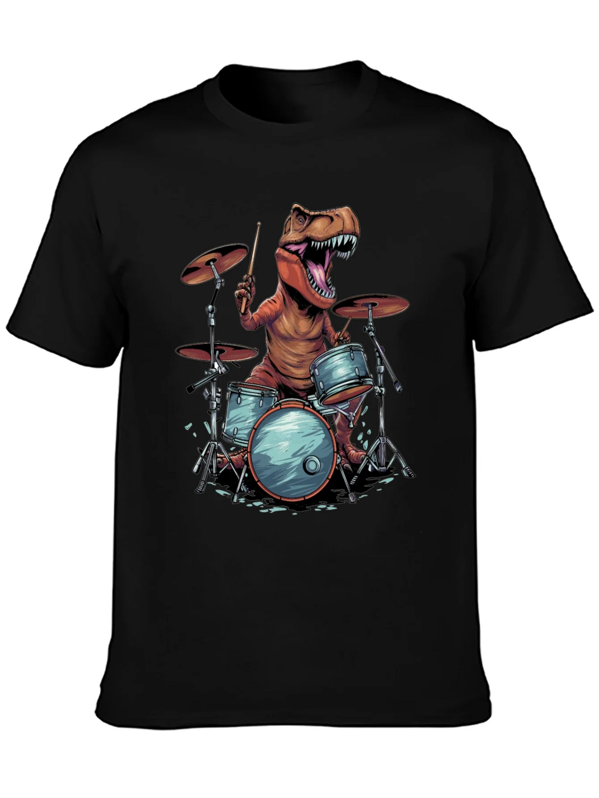 Dino Drummer T-Shirt - Rock and Rawr! product image 2