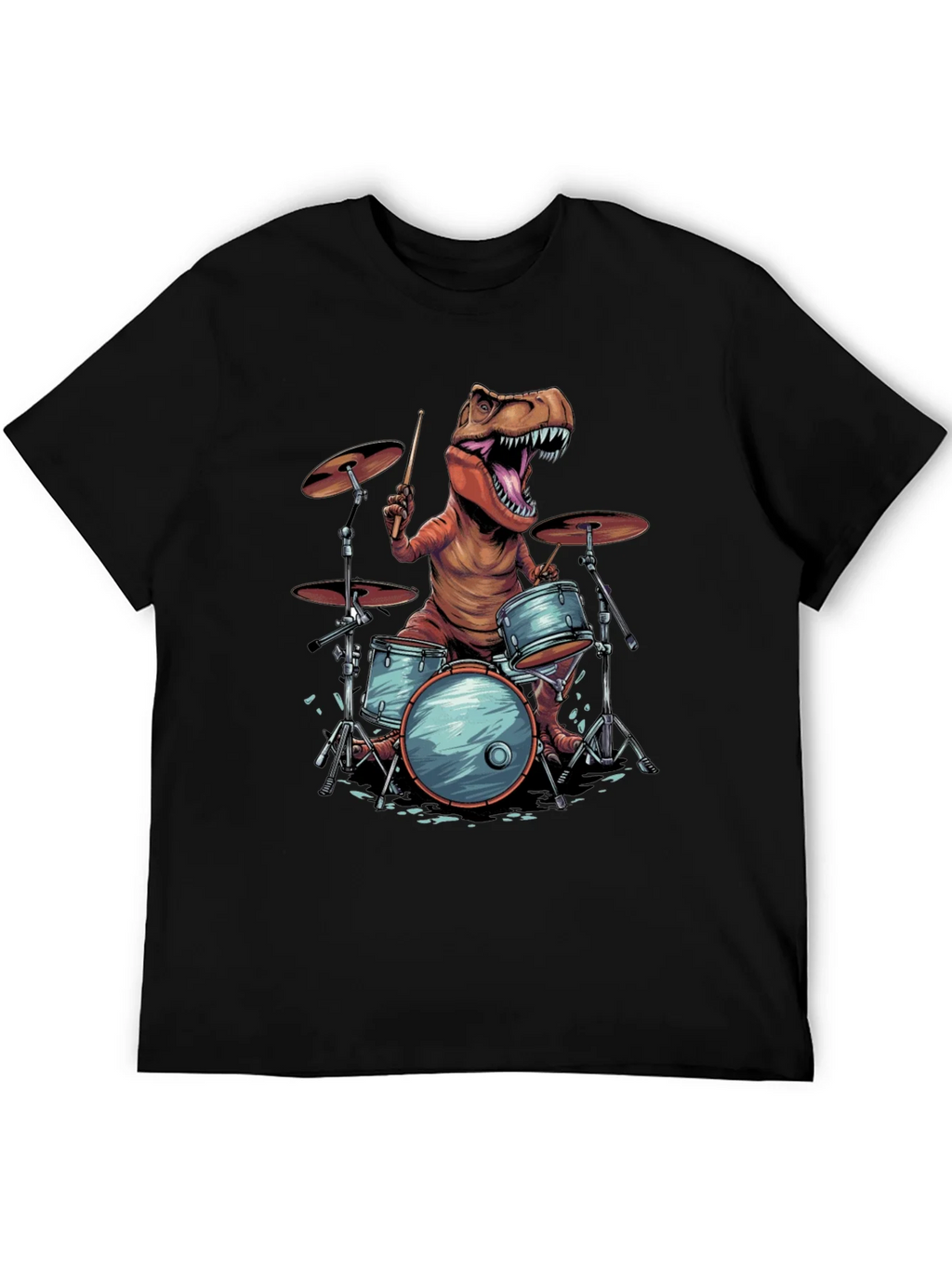 Dino Drummer T-Shirt - Rock and Rawr! product image 4