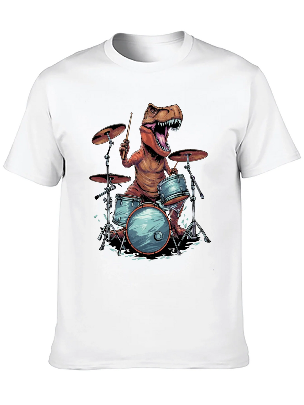 Dino Drummer T-Shirt - Rock and Rawr! product image 7