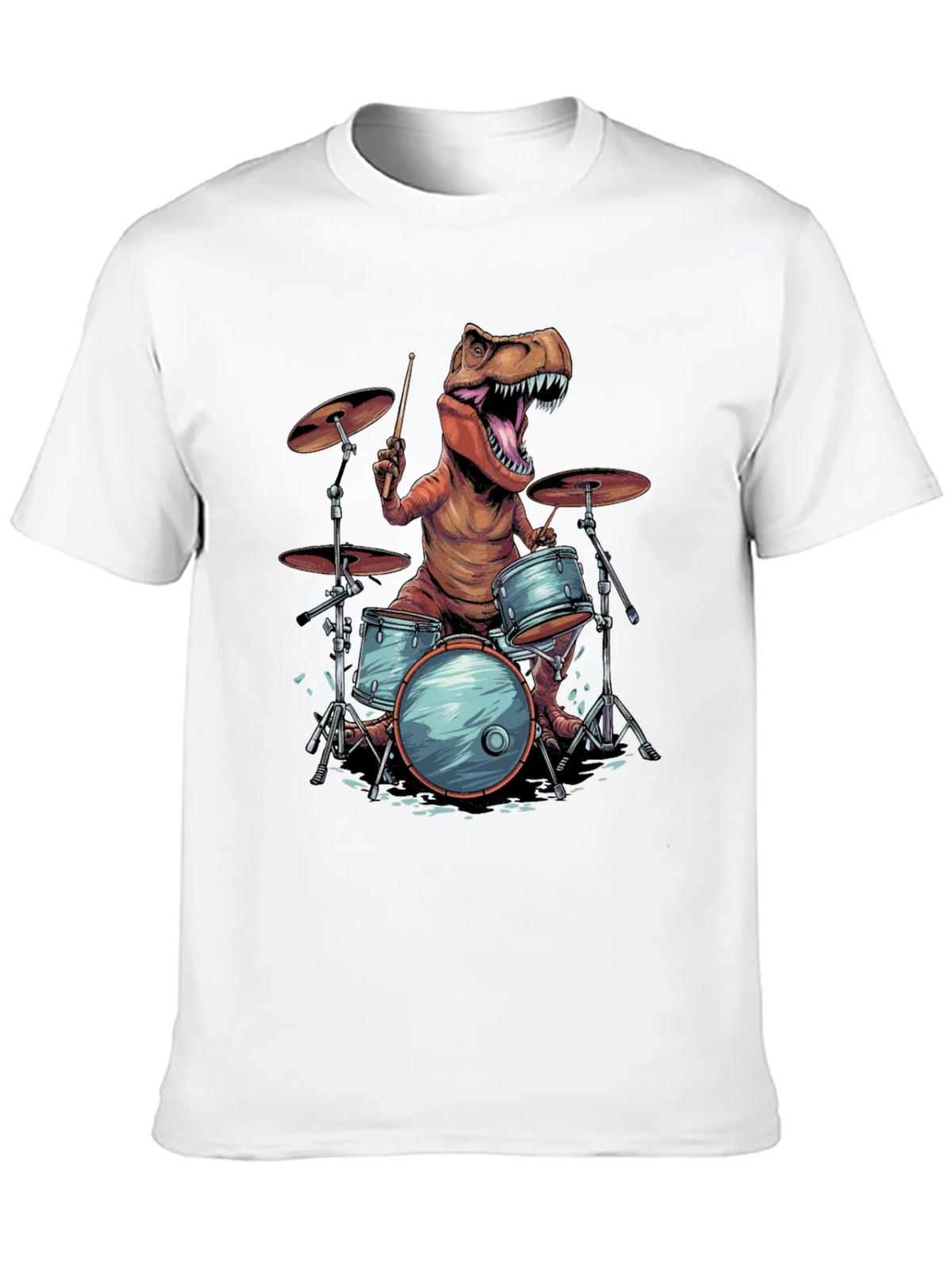 Dino Drummer T-Shirt - Rock and Rawr! product image 7