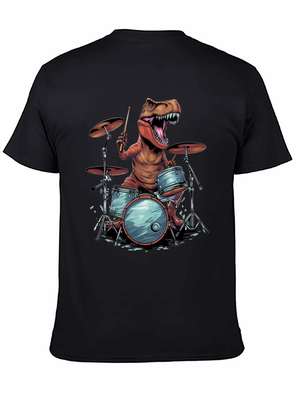 Dino Drummer T-Shirt - Rock and Rawr! product image 3