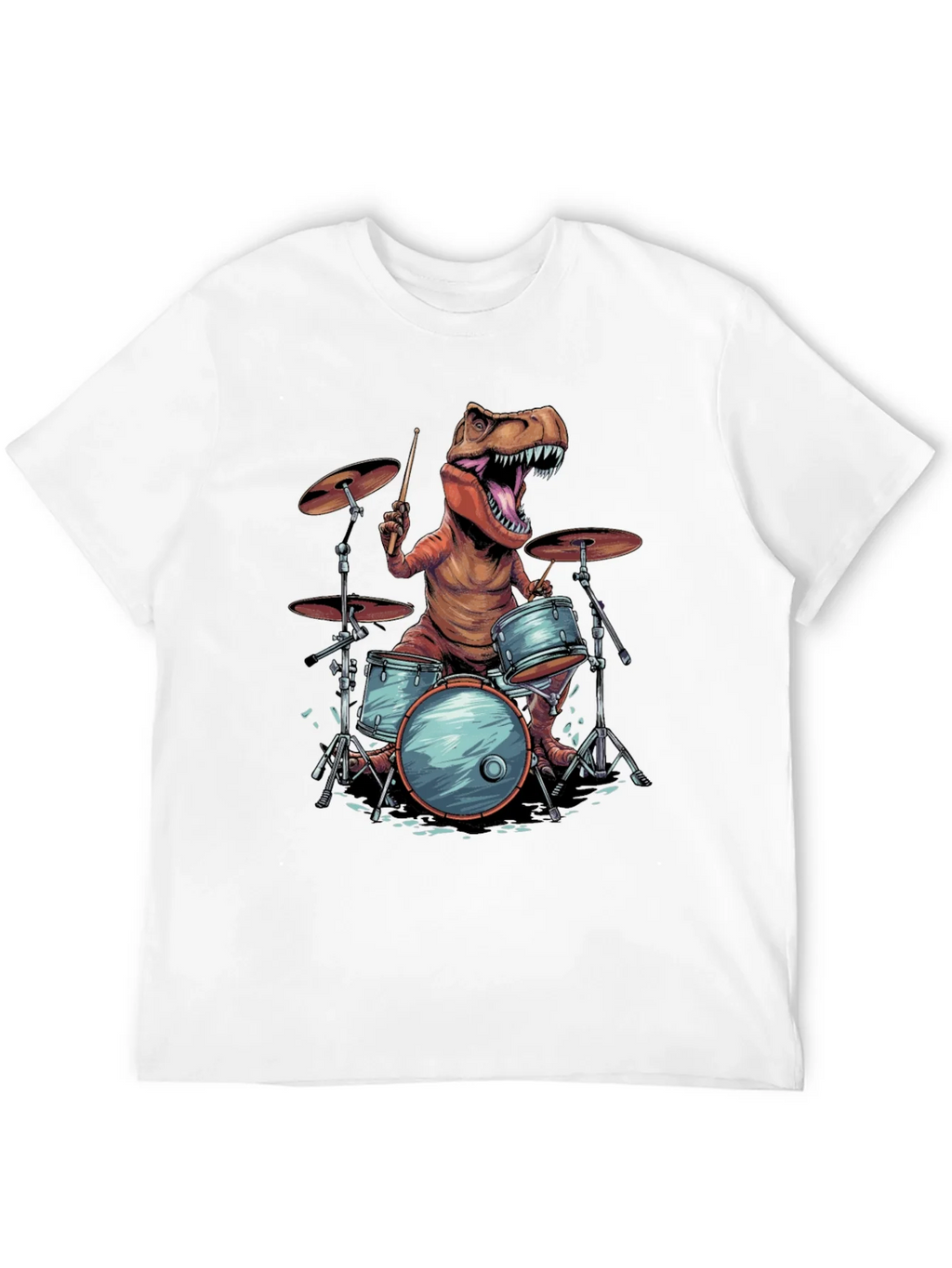 Dino Drummer T-Shirt - Rock and Rawr! product image 8