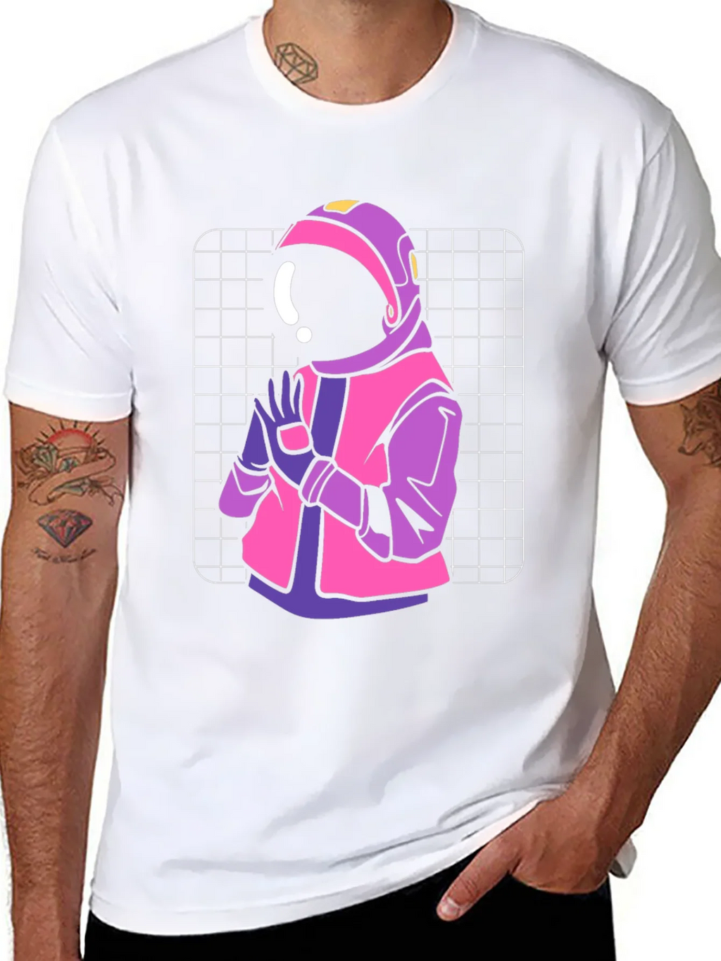Retro Astronaut Graphic T-Shirt product image 7