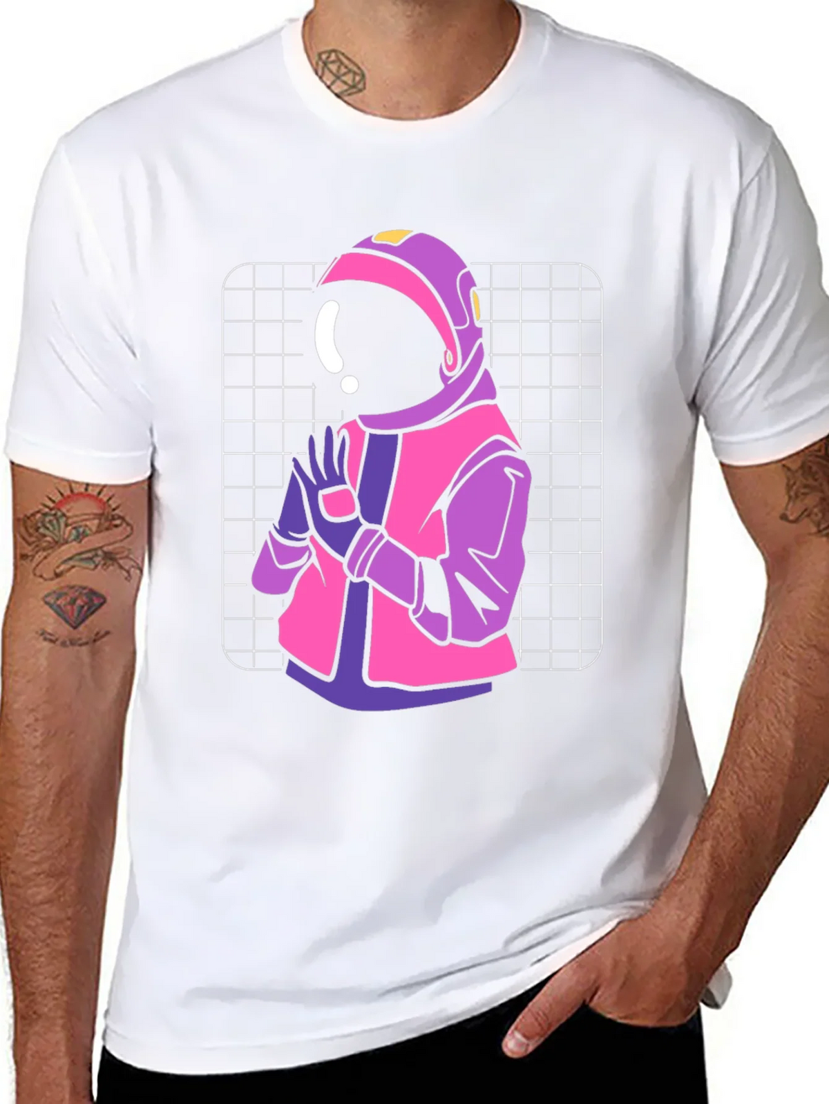 Retro Astronaut Graphic T-Shirt product image 7