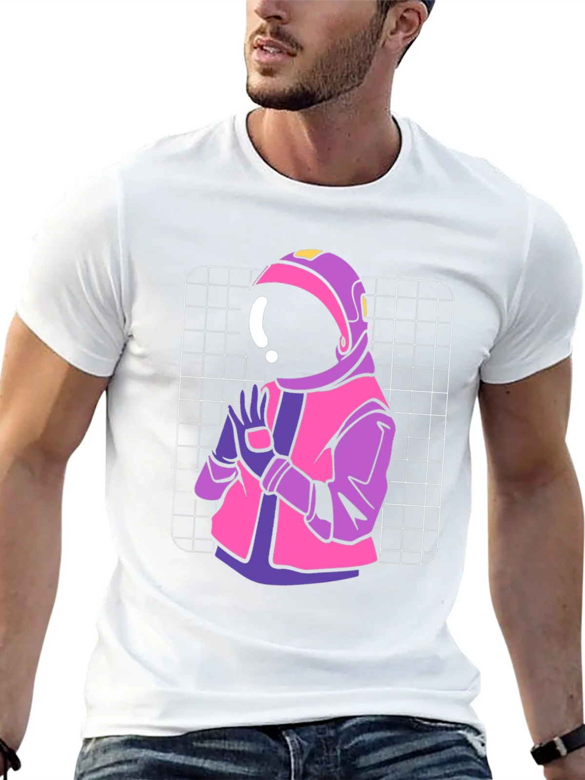 Retro Astronaut Graphic T-Shirt product image 12