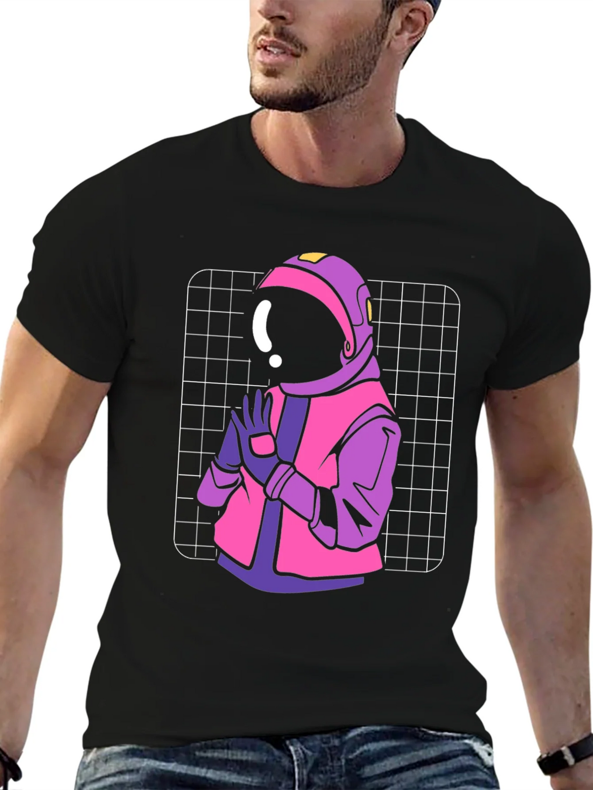 Retro Astronaut Graphic T-Shirt product image 6