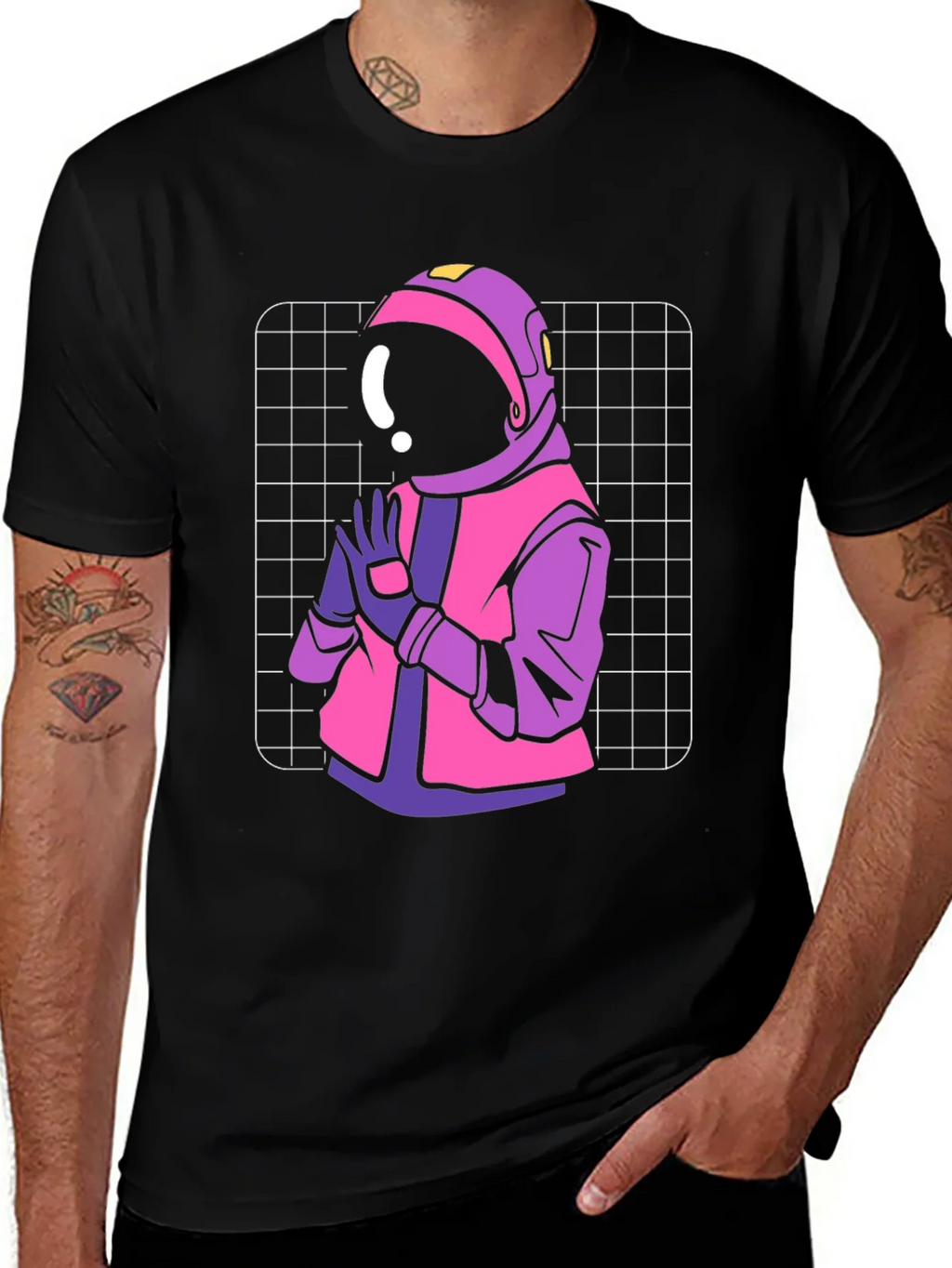 Retro Astronaut Graphic T-Shirt product image 1