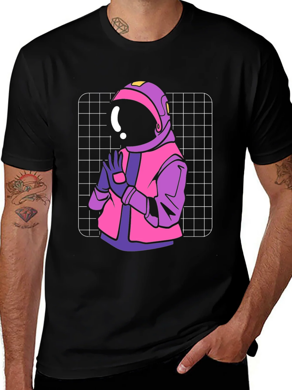 Retro Astronaut Graphic T-Shirt product image 1