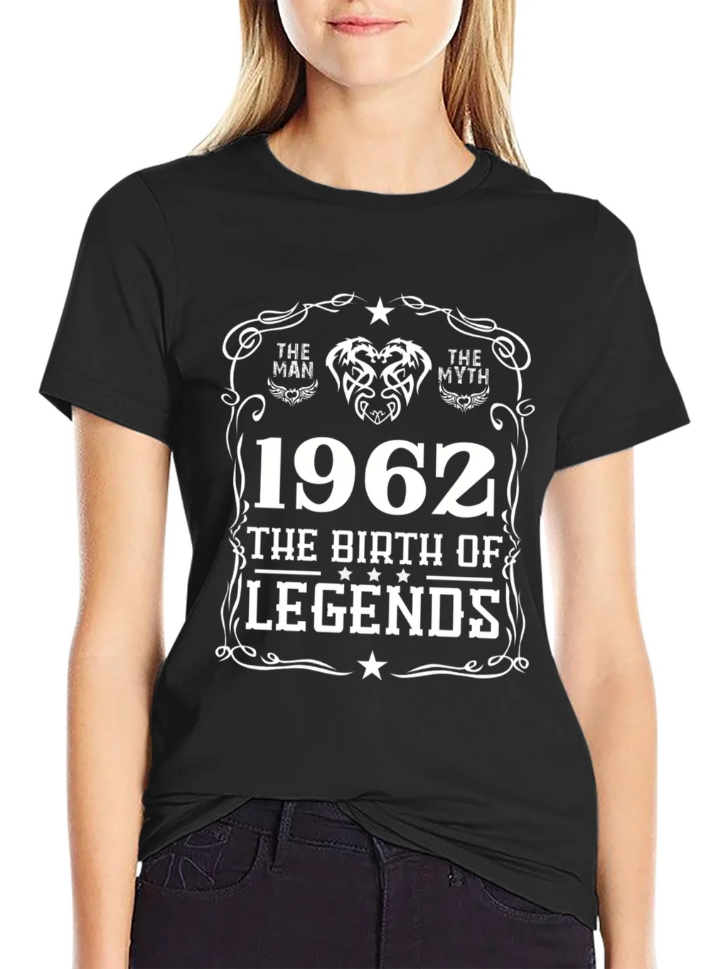 The Man Myth Legend 1962 Black T-Shirt product image 2