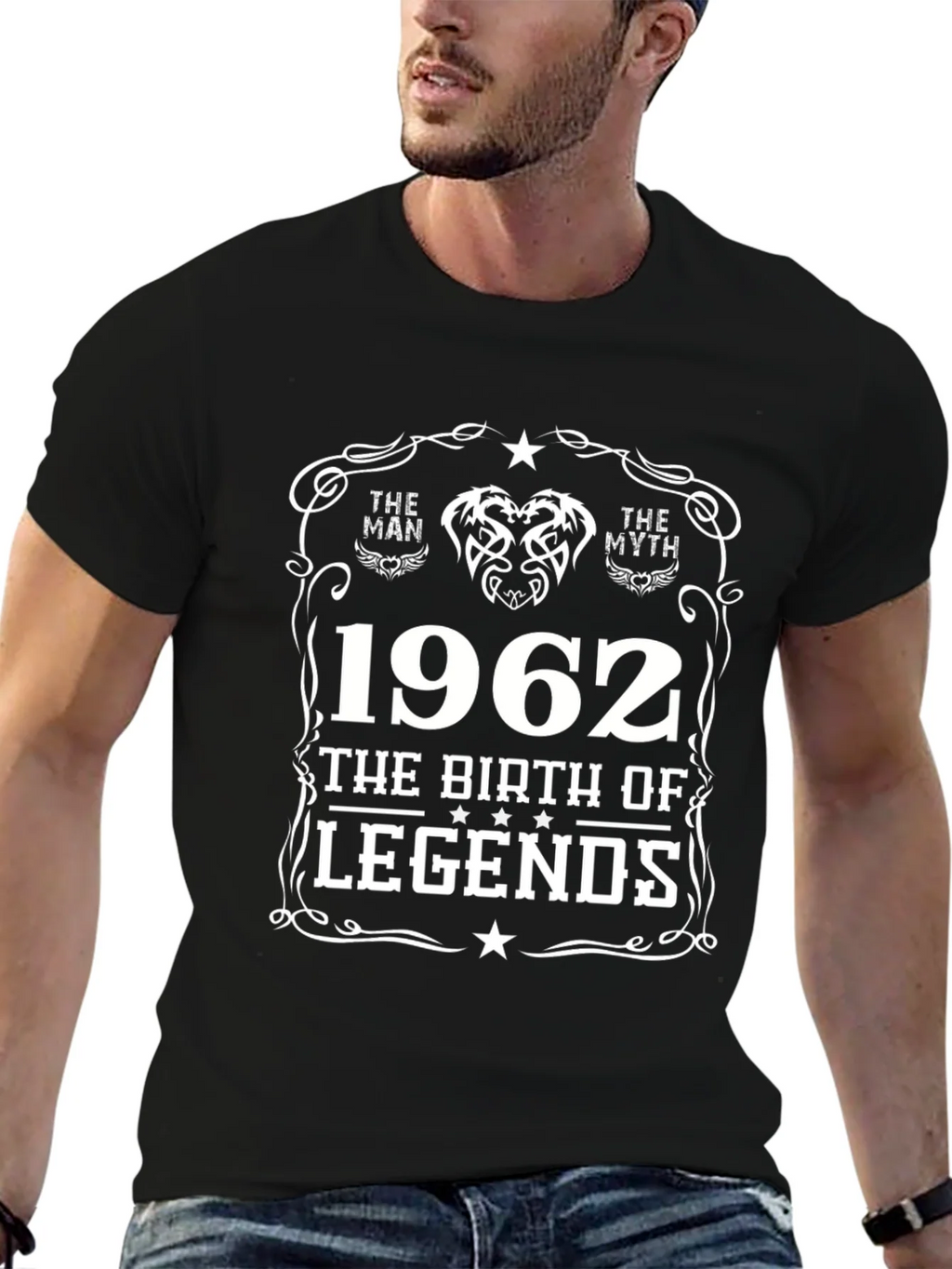 The Man Myth Legend 1962 Black T-Shirt product image 5