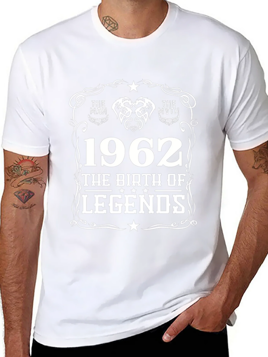 The Man Myth Legend 1962 Black T-Shirt product image 6