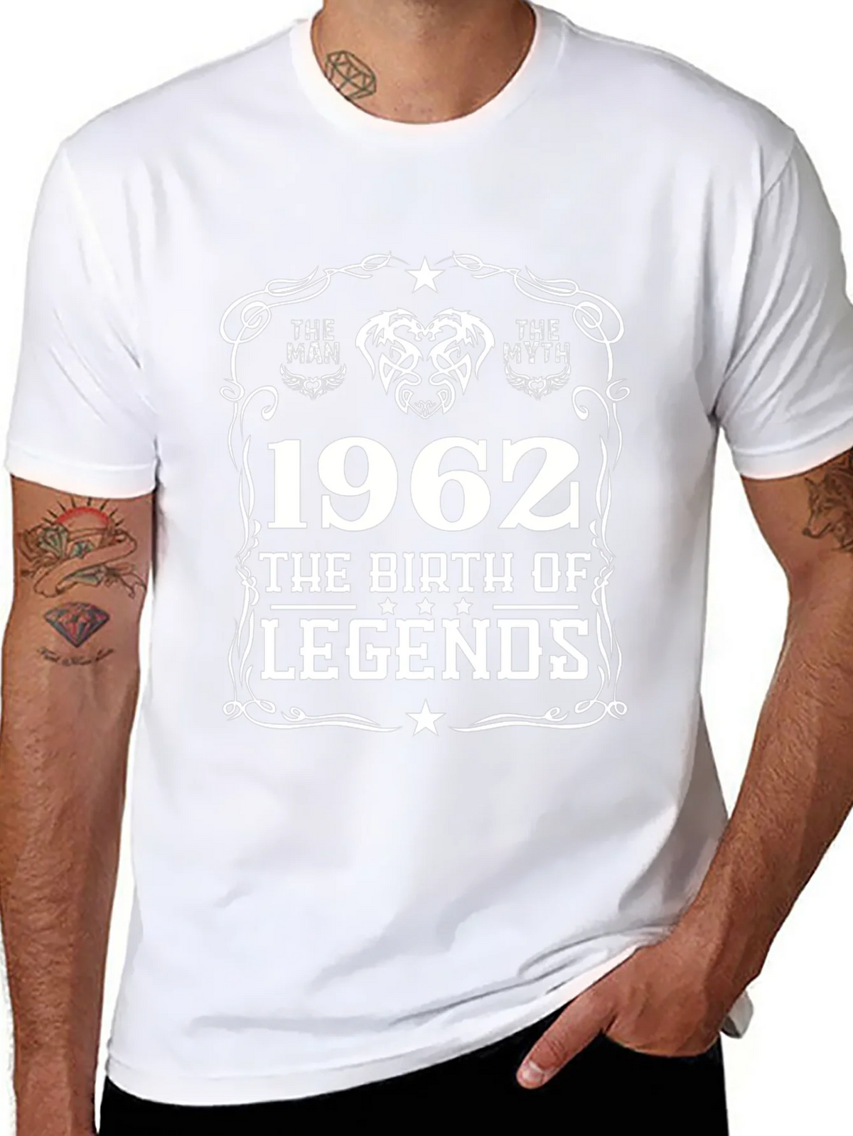 The Man Myth Legend 1962 Black T-Shirt product image 6