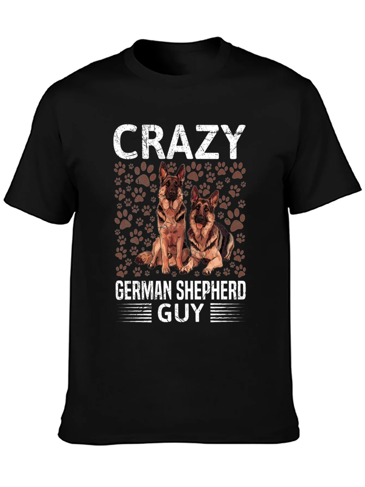 Crazy German Shepherd Guy T-Shirt - Dog Lover Tee product image 3